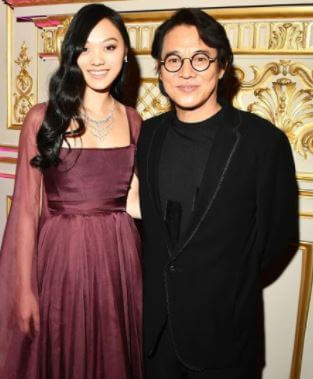 Jane Li with her father Jet Li at debutante ball.